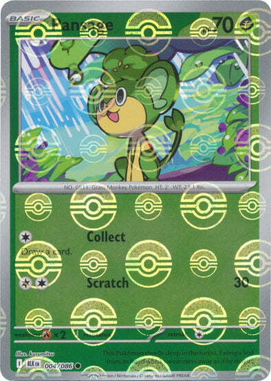 Black Bolt Pansage #4/86 Pokeball Holo